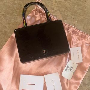 Amina Muaddi  Amini Gilda leather top hand bag